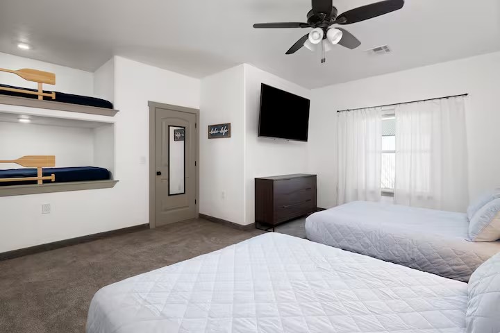 Bedroom with built-in bunks