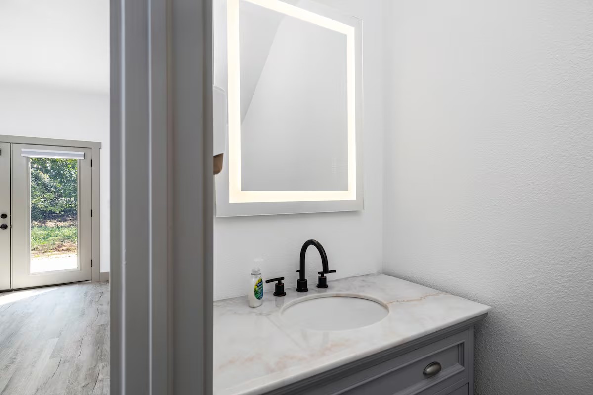 Half bath — sink & vanity