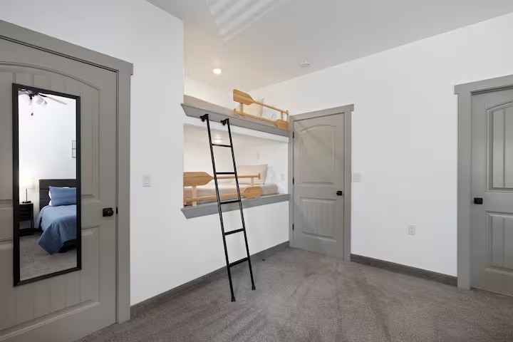 Built-in bunks with ladder