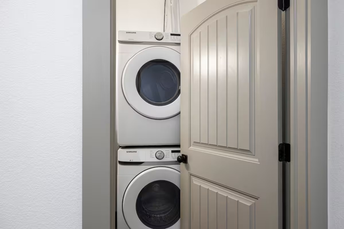 In-unit stacked washer & dryer