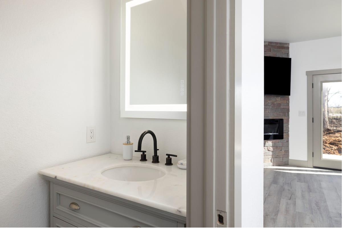 Half bath — sink & vanity