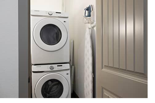In-unit washer, dryer & iron